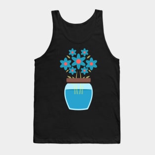 Mason Jar With Blue Flower Wild Flower In Vase Tank Top